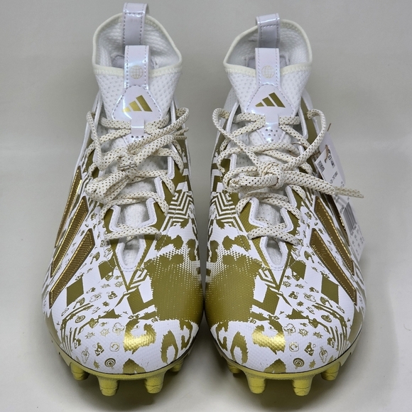 adidas Mens 15 Freak 23 7v7 SMU Football Cleats White Gold Metallic HP2442 NEW - Picture 6 of 12